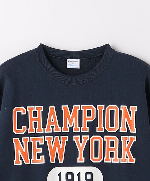Champion（チャンピオン）の「＜Champion＞TJ CP クルーネック スウェット ロゴ / キッズ  140cm-160cm（スウェット・キッズ・ネイビー/ライトグレー/オフホワイト・160cm/140cm/150cm）」の18枚目の写真
