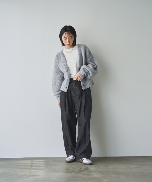 coen（コーエン）の「メランジ起毛ショートニットカーディガン（カーディガン/ボレロ・レディース・ライトグレー/ベージュ/コバルトブルー・FREE）」の18枚目の写真