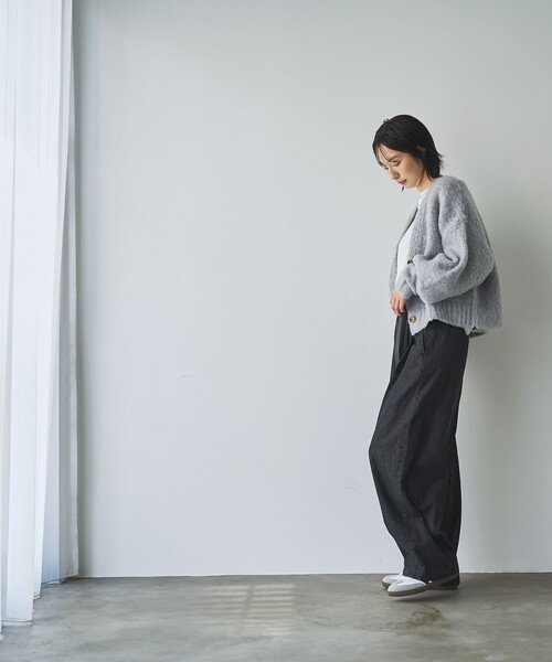 coen（コーエン）の「メランジ起毛ショートニットカーディガン（カーディガン/ボレロ・レディース・ライトグレー/ベージュ/コバルトブルー・FREE）」の19枚目の写真