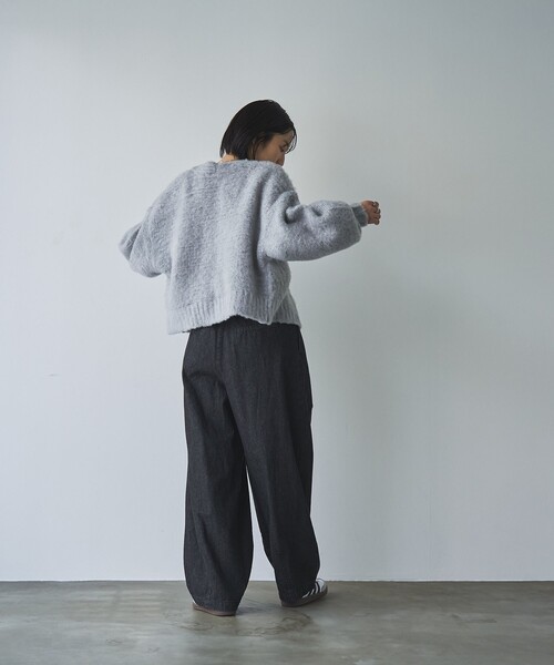 coen（コーエン）の「メランジ起毛ショートニットカーディガン（カーディガン/ボレロ・レディース・ライトグレー/ベージュ/コバルトブルー・FREE）」の20枚目の写真