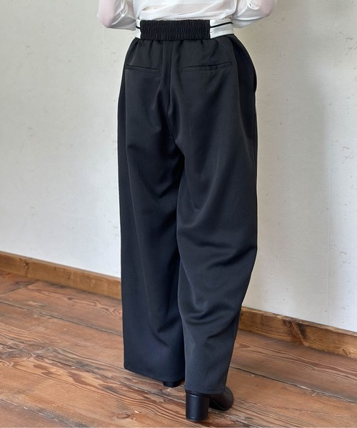Per sist ence(パーシエンス)の「TRツイルウエスト折り返しタックワイドパンツ(その他パンツ・レディース・ブラック/グレイッシュベージュ/ベージュ系/グレー/チャコールグレー・FREE)」の15枚目の写真