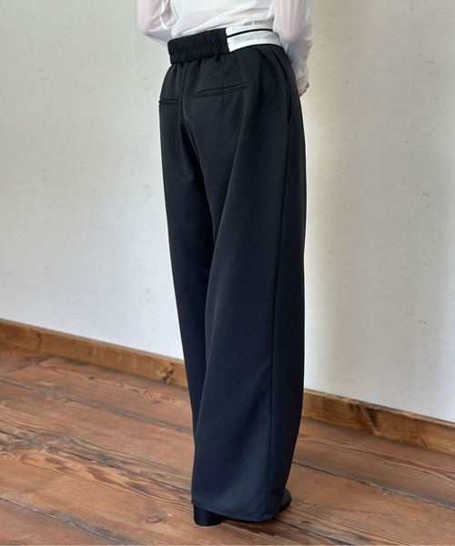 Per sist ence(パーシエンス)の「TRツイルウエスト折り返しタックワイドパンツ(その他パンツ・レディース・ブラック/グレイッシュベージュ/ベージュ系/グレー/チャコールグレー・FREE)」の14枚目の写真