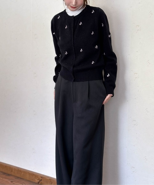 Per sist ence(パーシエンス)の「TRツイルウエスト折り返しタックワイドパンツ(その他パンツ・レディース・ブラック/グレイッシュベージュ/ベージュ系/グレー/チャコールグレー・FREE)」の10枚目の写真