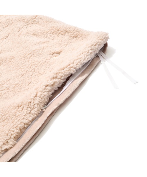 セール】WARMY フラワー×ボア 掛け布団カバー セミダブル ベージュ