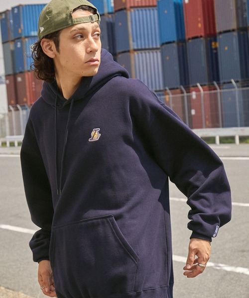 NBAチームロゴ刺繍フード付きスウェット 別注 NBA チームワッペン刺繍 裏毛 スウェットパーカー