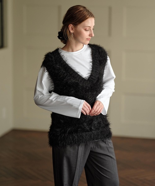 Mia (ミア)の「フェザーベスト(ベスト・レディース・チャコールグレー/ブラック・FREE)」の10枚目の写真