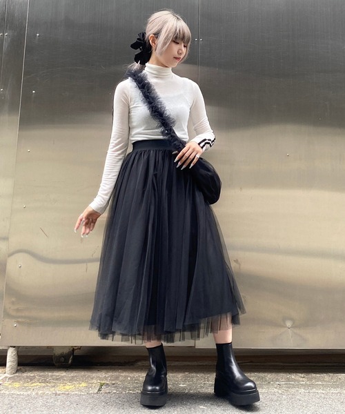 Narcissus（ナルシス）の「【Narcissus】チュールスカート（スカート・レディース・ブラック/グレー・FREE）」の17枚目の写真