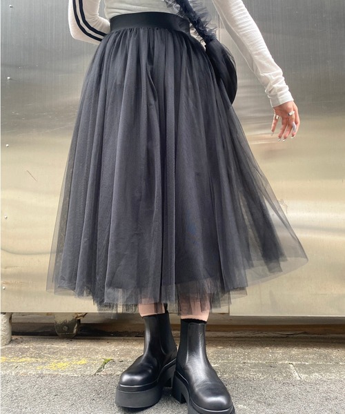 Narcissus（ナルシス）の「【Narcissus】チュールスカート（スカート・レディース・ブラック/グレー・FREE）」の16枚目の写真