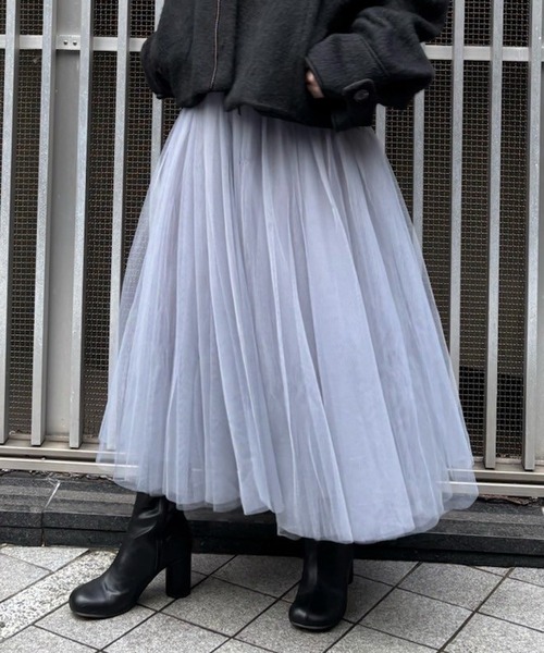 Narcissus（ナルシス）の「【Narcissus】チュールスカート（スカート・レディース・ブラック/グレー・FREE）」の18枚目の写真
