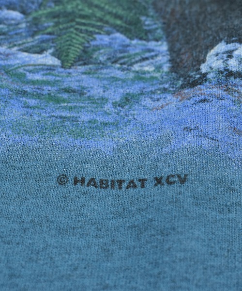 VINTAGE（ヴィンテージ）の「【ヴィンテージ古着】90’s HAVITAT ジャクソンホール アニマルプリントTシャツ USA製（Tシャツ/カットソー・メンズ・ブルー・X-LARGE）」の6枚目の写真
