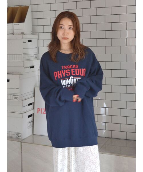 Ungrid（アングリッド）の「【UNISEX/ユニセックス】ヴィンテージカラーロゴスウェット（スウェット・メンズ・ライトグレー/ネイビー/レッド・SMALL/MEDIUM/LARGE）」の2枚目の写真