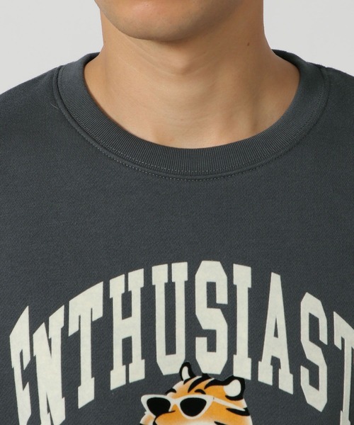 LAKOLE（ラコレ）の「アニマルフロッキープルオーバー / 147797（スウェット・メンズ・チャコールグレー/ホワイト/ターコイズブルー・LARGE/MEDIUM/X-LARGE）」の15枚目の写真