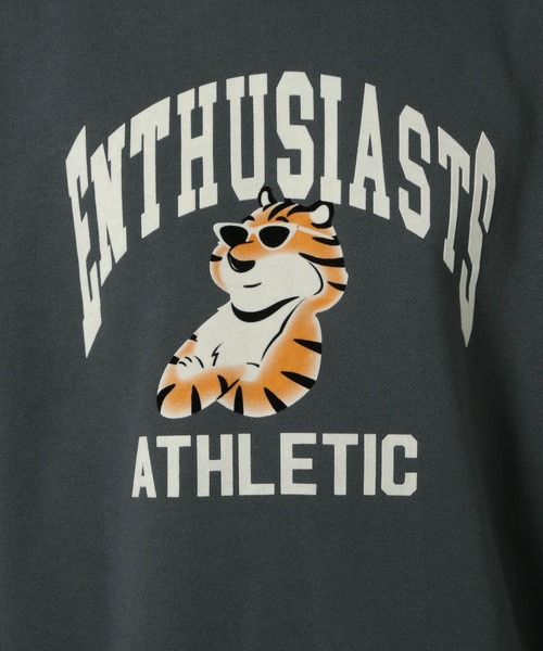 LAKOLE（ラコレ）の「アニマルフロッキープルオーバー / 147797（スウェット・メンズ・チャコールグレー/ホワイト/ターコイズブルー・LARGE/MEDIUM/X-LARGE）」の21枚目の写真