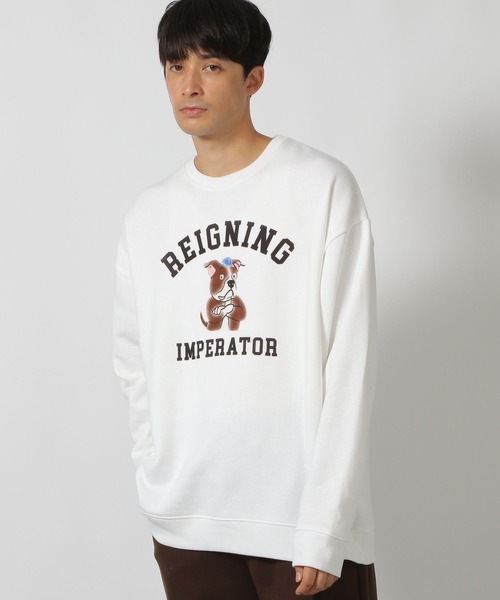 LAKOLE（ラコレ）の「アニマルフロッキープルオーバー / 147797（スウェット・メンズ・チャコールグレー/ホワイト/ターコイズブルー・LARGE/MEDIUM/X-LARGE）」の4枚目の写真