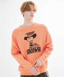 【FRUIT OF THE LOOM/フルーツオブザルーム】FTL×PEANUTSラグラン甘編みスエット