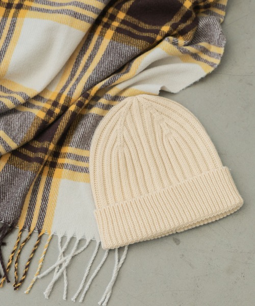 GLOBAL WORK（グローバルワーク）の「抗菌防臭リブワッチ/145977（ニットキャップ/ビーニー・レディース・グレー/アイボリー/ブラック/ライトグリーン/ベージュ/オレンジ・FREE）」の2枚目の写真