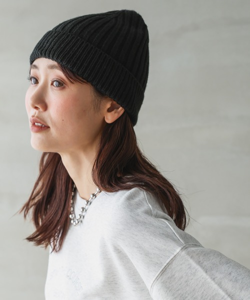 GLOBAL WORK（グローバルワーク）の「抗菌防臭リブワッチ/145977（ニットキャップ/ビーニー・レディース・グレー/アイボリー/ブラック/ライトグリーン/ベージュ/オレンジ・FREE）」の3枚目の写真