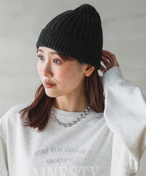 GLOBAL WORK（グローバルワーク）の「抗菌防臭リブワッチ/145977（ニットキャップ/ビーニー・レディース・グレー/アイボリー/ブラック/ライトグリーン/ベージュ/オレンジ・FREE）」の18枚目の写真