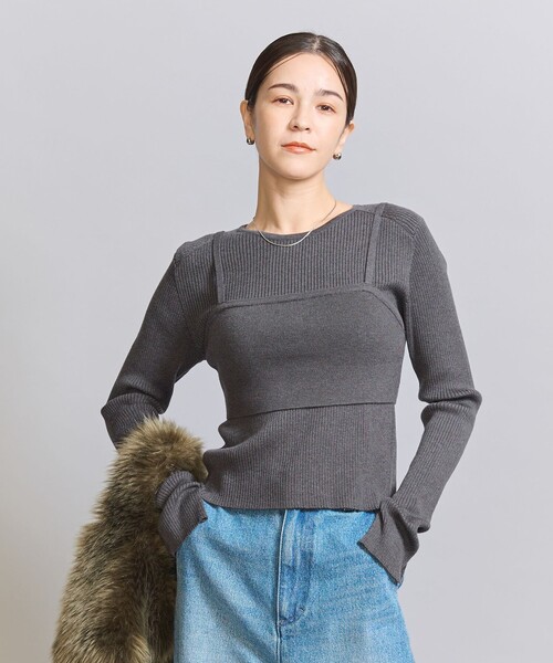 【セール】【WEB限定】ビスチェ＆リブニットプルオーバー -3WAY/ウォッシャブル-（ニット/セーター）｜BEAUTY&YOUTH UNITED ARROWS（ビューティーアンドユースユナイテッドアローズ）