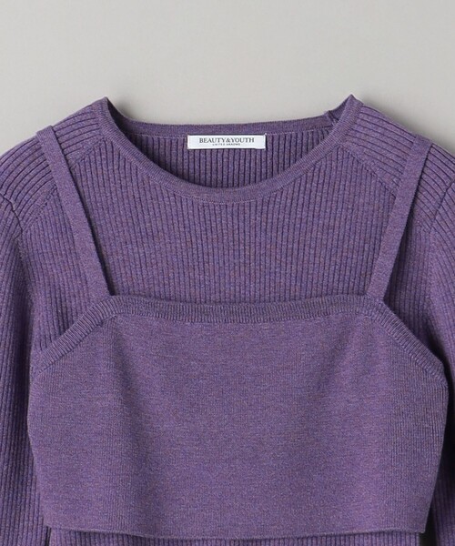 【セール】【WEB限定】ビスチェ＆リブニットプルオーバー -3WAY/ウォッシャブル-（ニット/セーター）｜BEAUTY&YOUTH UNITED ARROWS（ビューティーアンドユースユナイテッドアローズ）