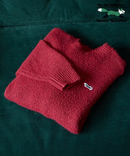 PENNEYS（ぺニーズ）の「【PENNEY'S（ペニーズ）×BAYFLOW】フォックスニットプルオーバー（ニット/セーター・メンズ・レッド/ブルー/チャコールグレー/グレー・LARGE/MEDIUM）」の4枚目の写真