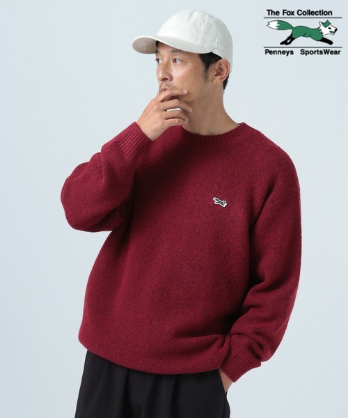 PENNEYS（ぺニーズ）の「【PENNEY'S（ペニーズ）×BAYFLOW】フォックスニットプルオーバー（ニット/セーター・メンズ・レッド/ブルー/チャコールグレー/グレー・LARGE/MEDIUM）」の13枚目の写真