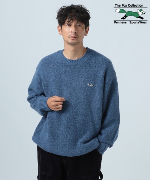 PENNEYS（ぺニーズ）の「【PENNEY'S（ペニーズ）×BAYFLOW】フォックスニットプルオーバー（ニット/セーター・メンズ・レッド/ブルー/チャコールグレー/グレー・LARGE/MEDIUM）」の16枚目の写真