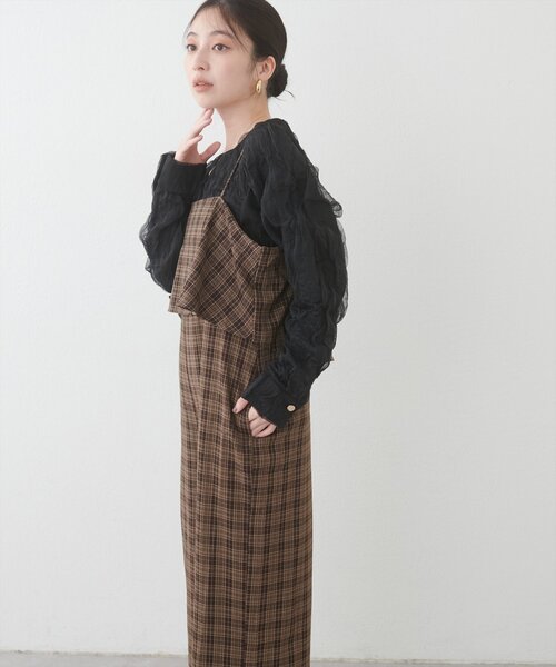 natural couture(ナチュラルクチュール)の「フレアビスチェ風サロペット(その他パンツ・レディース・ベージュ/その他1/その他2/ブラック系その他・FREE)」の17枚目の写真