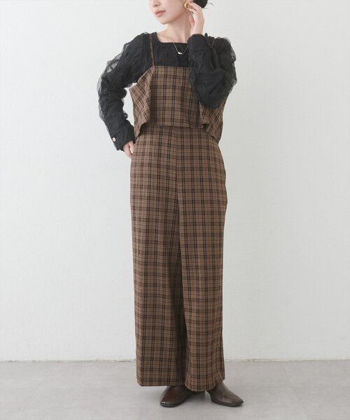 natural couture(ナチュラルクチュール)の「フレアビスチェ風サロペット(その他パンツ・レディース・ベージュ/その他1/その他2/ブラック系その他・FREE)」の13枚目の写真