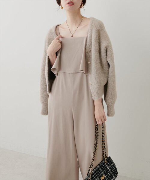 natural couture(ナチュラルクチュール)の「フレアビスチェ風サロペット(その他パンツ・レディース・ベージュ/その他1/その他2/ブラック系その他・FREE)」の11枚目の写真