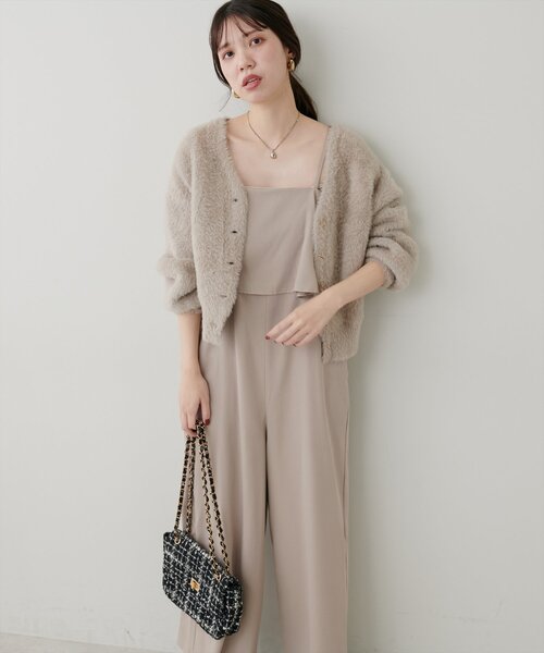 natural couture(ナチュラルクチュール)の「フレアビスチェ風サロペット(その他パンツ・レディース・ベージュ/その他1/その他2/ブラック系その他・FREE)」の10枚目の写真