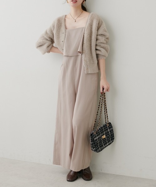 natural couture(ナチュラルクチュール)の「フレアビスチェ風サロペット(その他パンツ・レディース・ベージュ/その他1/その他2/ブラック系その他・FREE)」の9枚目の写真