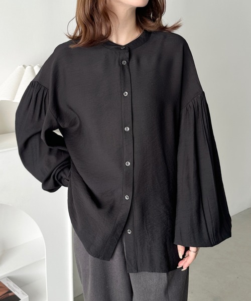 CAVORI CAVORI マグノリアブラウス ブラック