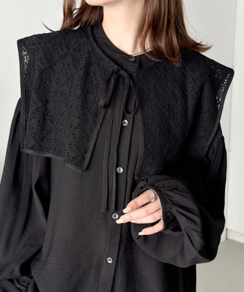 セール】3wayビッグレース襟付きブラウス（シャツ/ブラウス）｜CLEA