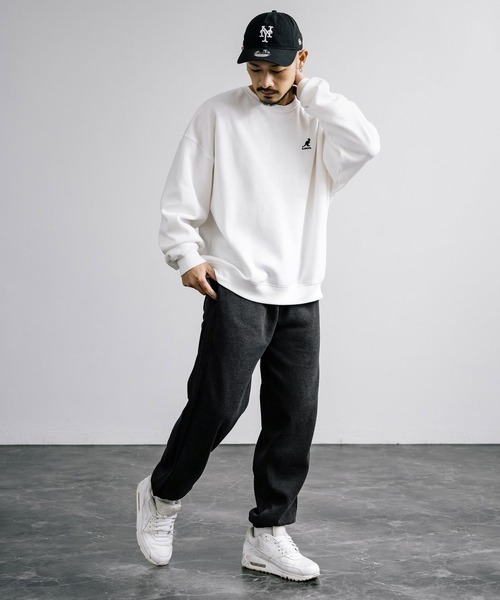 Rocky Monroe(ロッキーモンロー)の「裏起毛綿タッチ ライン入りバルーンスウェットパンツ ジョガーパンツ(スウェットパンツ・メンズ・ブラック/オートミール/グレイッシュベージュ/チャコール・M/L/XL)」の12枚目の写真