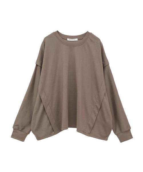 【セール】ドロップショルダータックプルオーバー（Tシャツ/カットソー）｜MELROSE claire（メルローズ クレール）