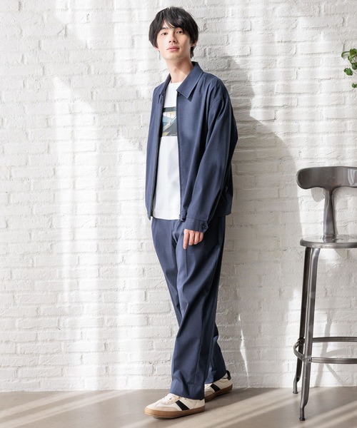 GLOBAL WORK（グローバルワーク）の「アーバンデニムクリーンワイド/147023（デニムパンツ・メンズ・ネイビー/ネイビー系9・X-LARGE/LARGE/MEDIUM/SMALL）」の4枚目の写真