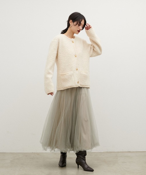 LARUTA(ラルータ)の「【LARUTA】ボリュームチュールスカート(スカート・レディース・ブラック/ピンクベージュ/グレー/オフホワイト・FREE)」の7枚目の写真