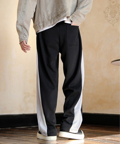 CONVERSE（コンバース）の「【neos】CONVERSE コンバース ルーズシルエット サイド 切替 ロゴ刺繍 ライン スウェット パンツ（スウェットパンツ・メンズ・グレー/ブラック・MEDIUM/LARGE/X-LARGE）」の7枚目の写真