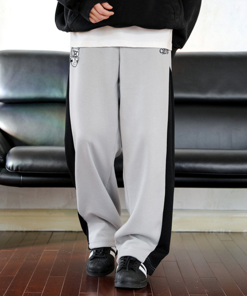 CONVERSE（コンバース）の「【neos】CONVERSE コンバース ルーズシルエット サイド 切替 ロゴ刺繍 ライン スウェット パンツ（スウェットパンツ・メンズ・グレー/ブラック・MEDIUM/LARGE/X-LARGE）」の10枚目の写真