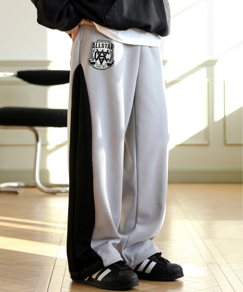 CONVERSE（コンバース）の「【neos】CONVERSE コンバース ルーズシルエット サイド 切替 ロゴ刺繍 ライン スウェット パンツ（スウェットパンツ・メンズ・グレー/ブラック・MEDIUM/LARGE/X-LARGE）」の13枚目の写真
