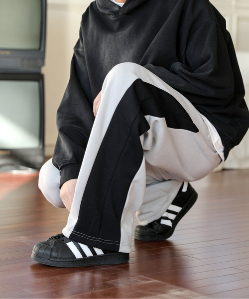 CONVERSE（コンバース）の「【neos】CONVERSE コンバース ルーズシルエット サイド 切替 ロゴ刺繍 ライン スウェット パンツ（スウェットパンツ・メンズ・グレー/ブラック・MEDIUM/LARGE/X-LARGE）」の15枚目の写真