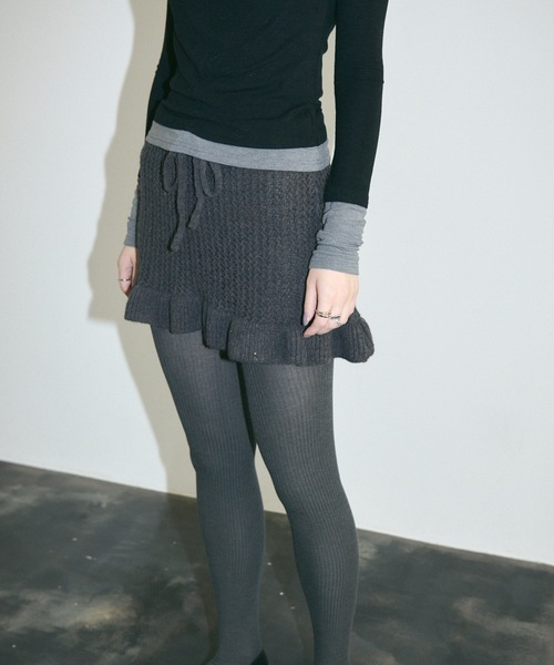 Airly mohair knit mini skirt / 甘編みモヘアニットミニ