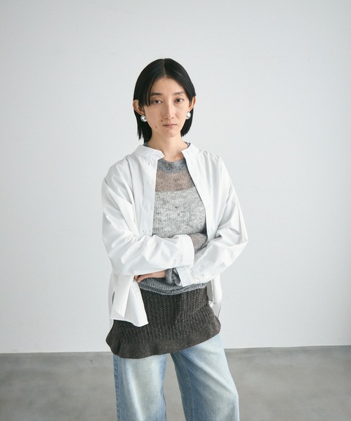 Lutim by u(ルチバイユー)の「Airly mohair knit mini skirt / 甘編みモヘアニットミニスカート(スカート・レディース・アイボリー/グレー・FREE)」の15枚目の写真