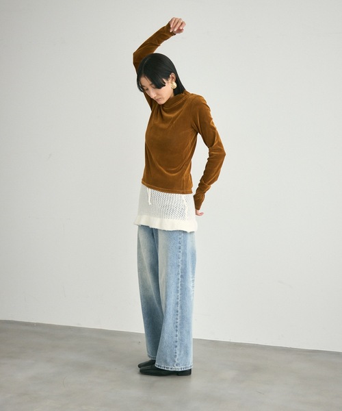Lutim by u(ルチバイユー)の「Airly mohair knit mini skirt / 甘編みモヘアニットミニスカート(スカート・レディース・アイボリー/グレー・FREE)」の8枚目の写真