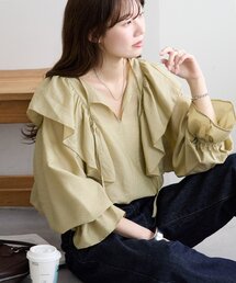 【新色追加!/6色展開】フリルブラウス《WEB限定カラーあり》