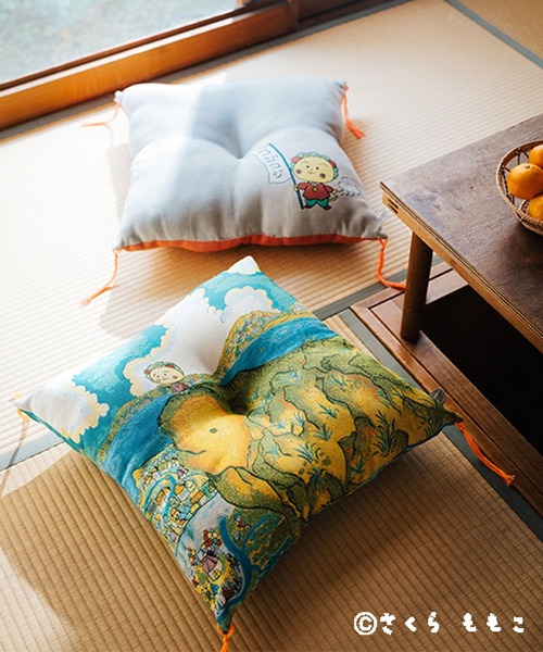 スタジオクリップ×コジコジ/ジャガード ブランケットと座布団のセット コジコジ studio clip 座布団 さくらももこ studio CLIPジャガード