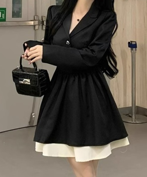 SHEPP(シープ)の「レイヤードフリルワンピース(ワンピース・レディース・ブラック・M/S/L)」の12枚目の写真