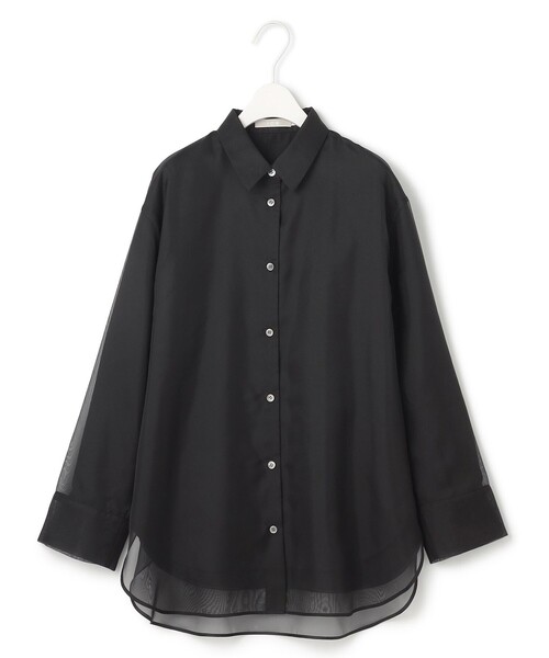 ICB(アイシービー)の「【洗える】オーガンコンビシャーティング シャツ(シャツ/ブラウス・レディース・オールドローズ系/ブラック系・42/44/46)」の10枚目の写真