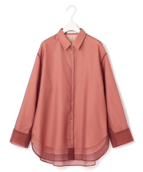 ICB(アイシービー)の「【洗える】オーガンコンビシャーティング シャツ(シャツ/ブラウス・レディース・オールドローズ系/ブラック系・42/44/46)」の11枚目の写真
